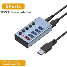 MSLFORCE alimentado USB3.0 HUB Grado industrial