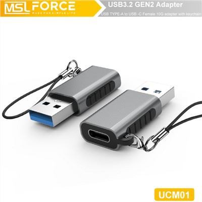10Gbps USB A a USB C Adaptador de transferencia de datos macho a hembra con llavero