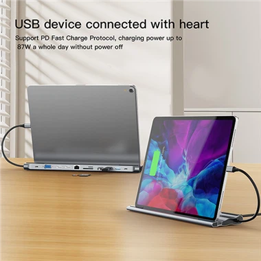 Soporte De Soporte Para Ipad Con Hub Ethernet USB C